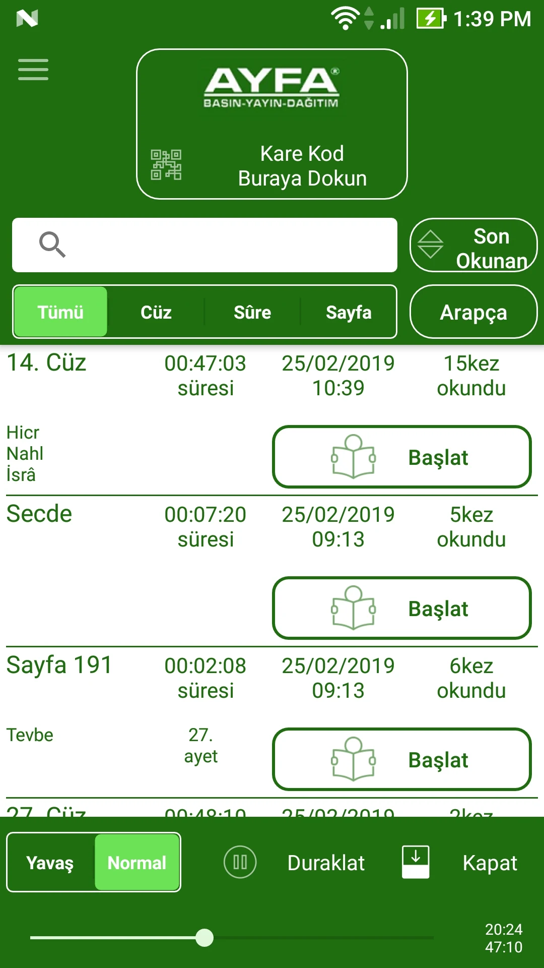 AYFA QR screenshot
